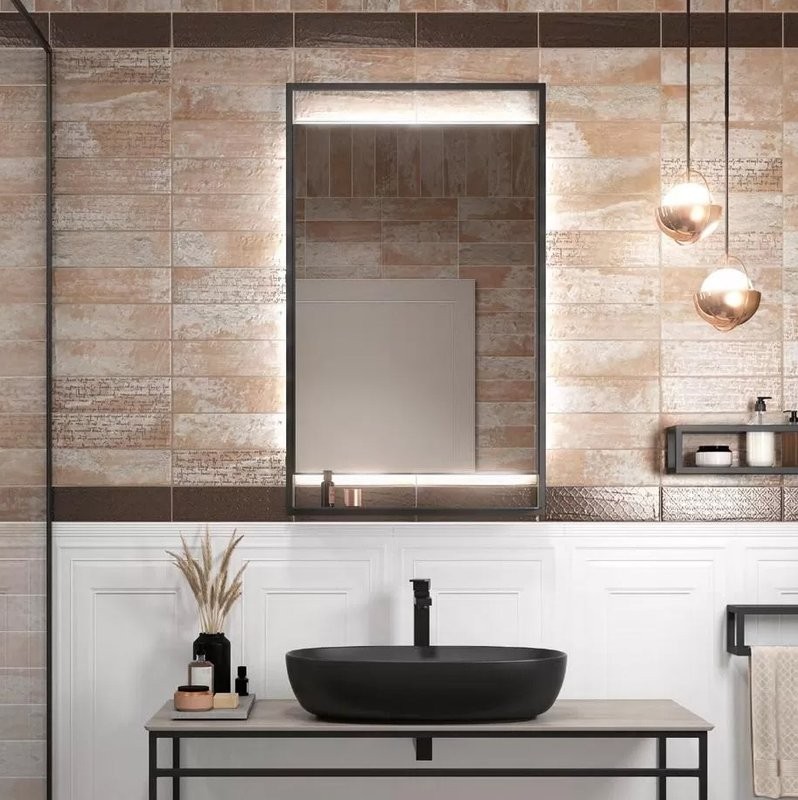 Зеркало KERAMA MARAZZI Plaza Next 60 черное матовое, с подсветкой