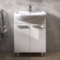 Мебель для ванной комнаты Vigo Hoska 60 2 дверцы, белая, с раковиной Балтика