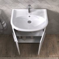 Мебель для ванной комнаты Vigo Hoska 60 2 дверцы, белая, с раковиной Балтика