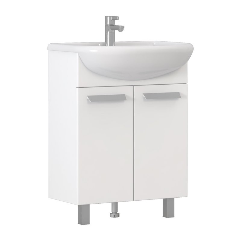 Мебель для ванной комнаты Vigo Hoska 60 2 дверцы, белая, с раковиной Балтика