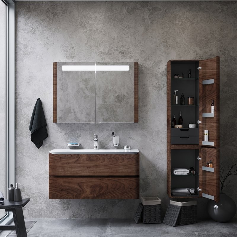 Шкаф-пенал для ванной AM.PM Sensation 40 R орех