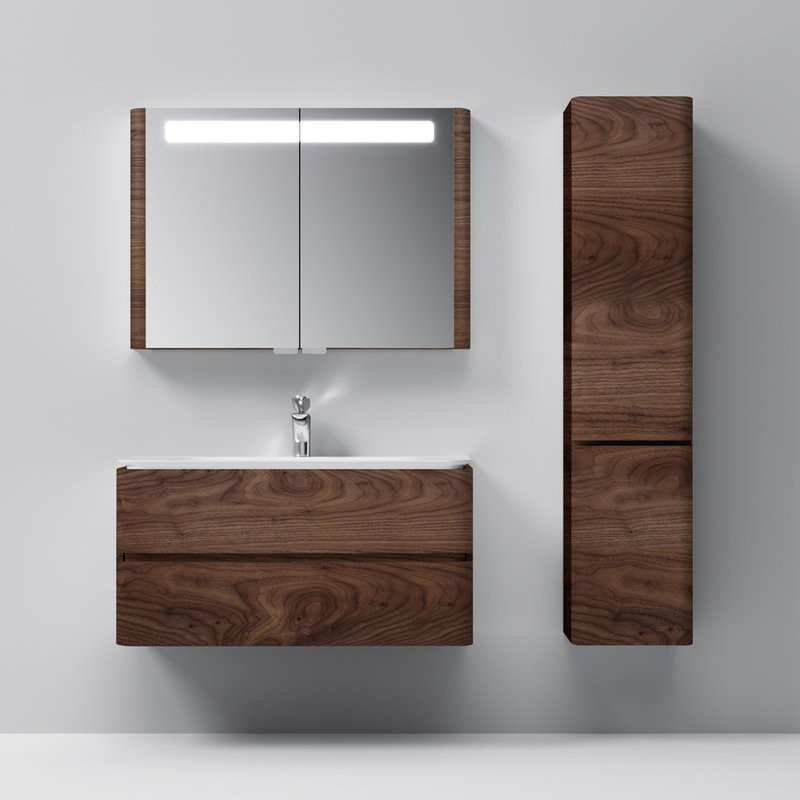 Шкаф-пенал для ванной AM.PM Sensation 40 R орех