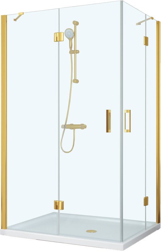 Душевой уголок Vegas Glass AFA-F TUR NOVO h1890 90*80 09 01 L профиль золото, стекло прозрачное