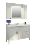 Тумба с раковиной Comforty Палермо 120 напольная, белый глянец