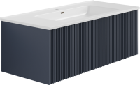 Тумба с раковиной La Fenice Terra 100 подвесная, blu grigio, раковина Slim Line 100 см