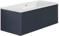Тумба с раковиной La Fenice Terra 100 подвесная, blu grigio, раковина Slim Line 100 см