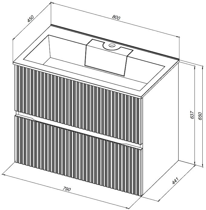 Тумба под раковину без столешницы Aquanet Джейн 80 подвесная, маренго