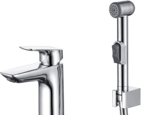 Смеситель для раковины AQUATEK Вега AQ1012CR с гигиеническим душем, хром