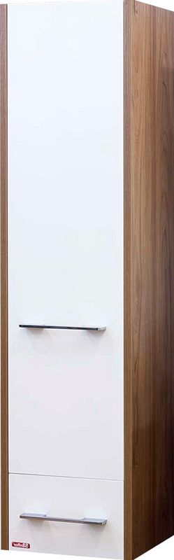 Шкаф пенал для ванной Sanflor Ларго 2 L, вяз швейцарский, белый