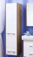 Шкаф пенал для ванной Sanflor Ларго 2 L, вяз швейцарский, белый