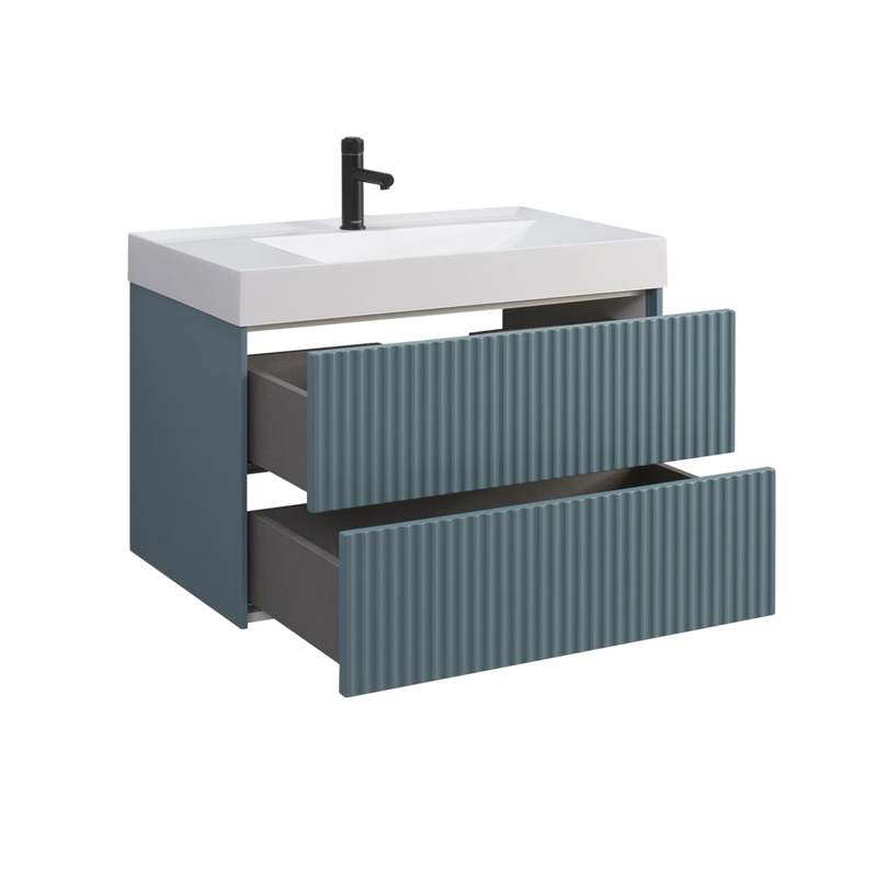 Тумба с раковиной Belux Сиртаки 85 подвесная, голубой малахит матовый, раковина 850-02