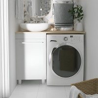 Тумба под раковину со столешницей 1MarKa Wash 110 дуб сонома