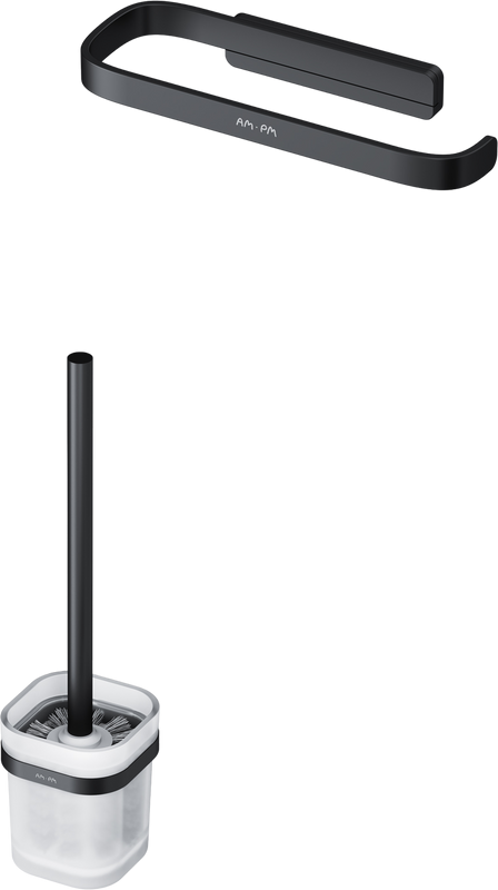 Ершик AM.PM Func A8F33322 черный + Держатель туалетной бумаги AM.PM Func A8F34122 черный