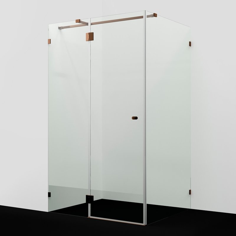 Душевой уголок Wasserkraft Paar 88H07 120х90 см, стекло прозрачное, фурнитура розовое золото