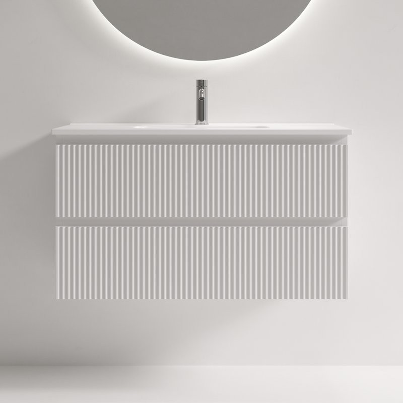 Тумба с раковиной Sancos Snob R 90 Bianco, раковина CN7030