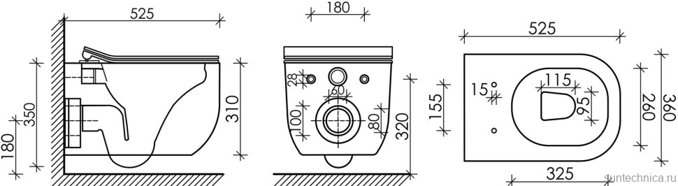 Комплект Унитаз подвесной Ceramicanova Noel CN3013 + Инсталляция Grohe Rapid SL 38772001 3 в 1 с кнопкой смыва + Шумоизоляция 37131000