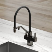 Смеситель для кухни Sancos Loro SC4007GG с гибким изливом, вороненая сталь