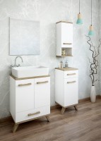 Шкаф Sanflor Ингрид 30, белый матовый, швейцарский вяз