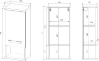Шкаф Sanflor Ингрид 30, белый матовый, швейцарский вяз