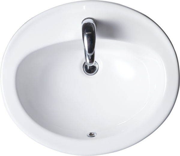 Раковина beWash Balaton 90561101 56 см для смесителя на 1 отверстие овальная