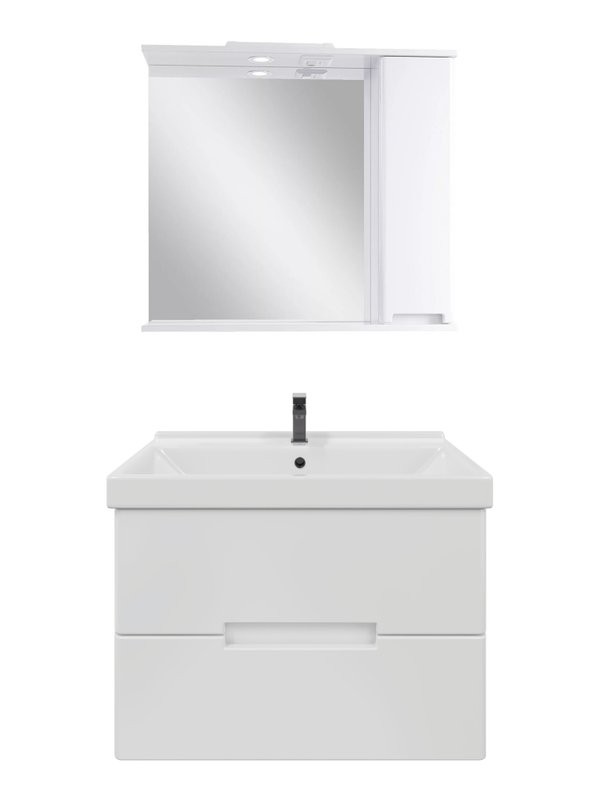 Мебель для ванной комнаты SanStar Ориана 80 подвесная, раковина Sanita luxe Fest 80