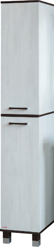 Шкаф пенал для ванной Sanflor Толедо L, венге, северное дерево светлое