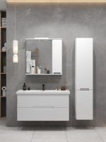 Тумба подвесная SanStar Ориана 100 Без раковины для ванной комнаты, белая