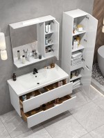 Тумба подвесная SanStar Ориана 100 Без раковины для ванной комнаты, белая