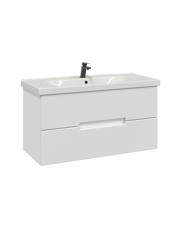 Тумба подвесная SanStar Ориана 100 Без раковины для ванной комнаты, белая