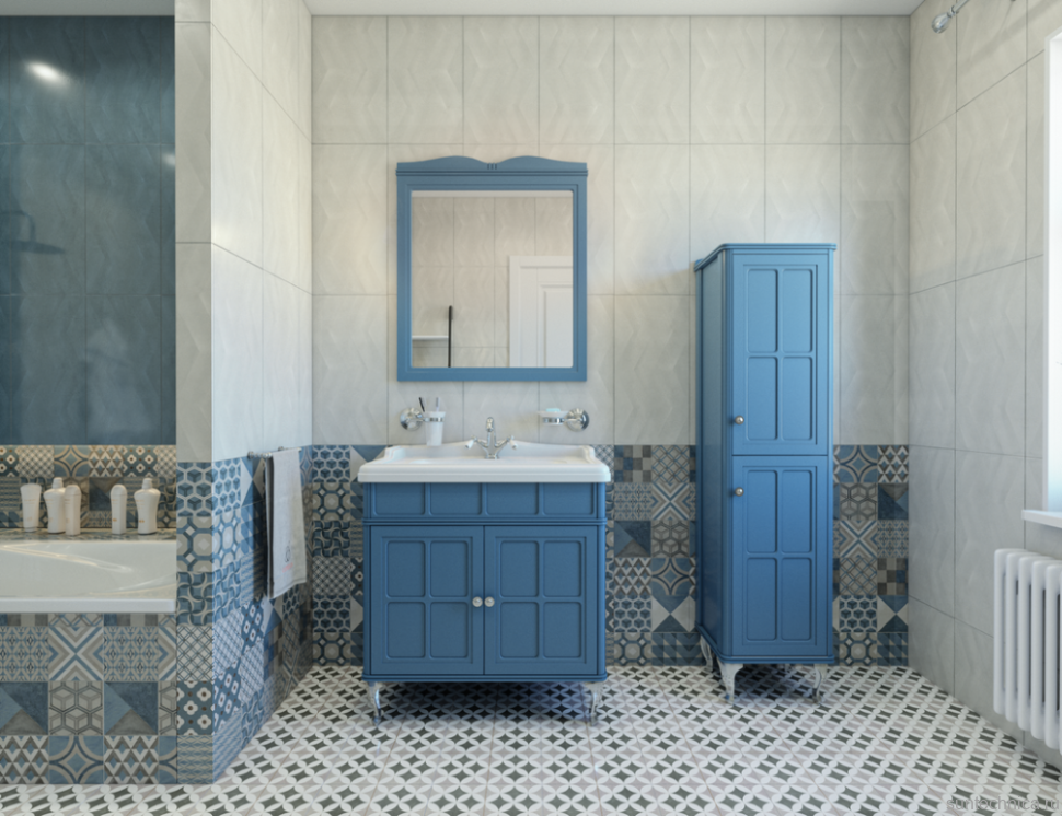 Зеркало Caprigo Borgo 80 бриллиантово-синее