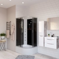 Душевая кабина Niagara Classic NG-2510-14LBKG 120х80 см, без крыши, с гидромассажем