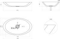 Накладная раковина Salini Callista 02 1101202SM
