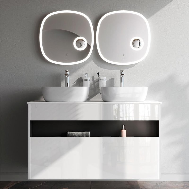 Мебель для ванной комнаты AM.PM Func 120 белый глянец, со столешницей, раковина M8FWCC10450WG