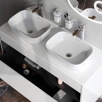 Мебель для ванной комнаты AM.PM Func 120 белый глянец, со столешницей, раковина M8FWCC10450WG