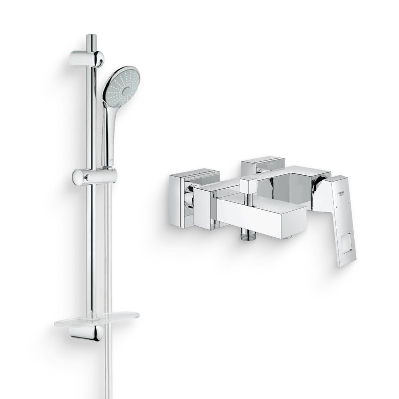 Душевой комплект Смеситель Grohe Eurocube 23140000 + Гарнитур Euphoria 27266001