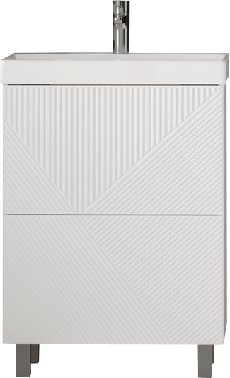 Тумба под раковину без столешницы Velvex Edge 60.2Y напольная, белая