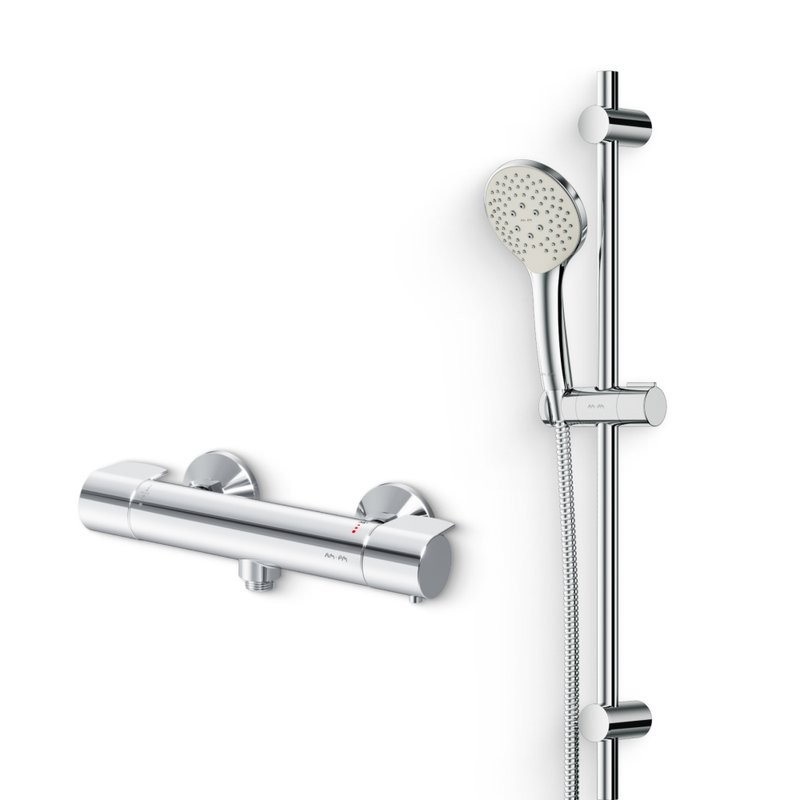 Душевой комплект Термостат AM.PM X-Joy F85A40000, для душа + Гарнитур Gem F0190100, хром