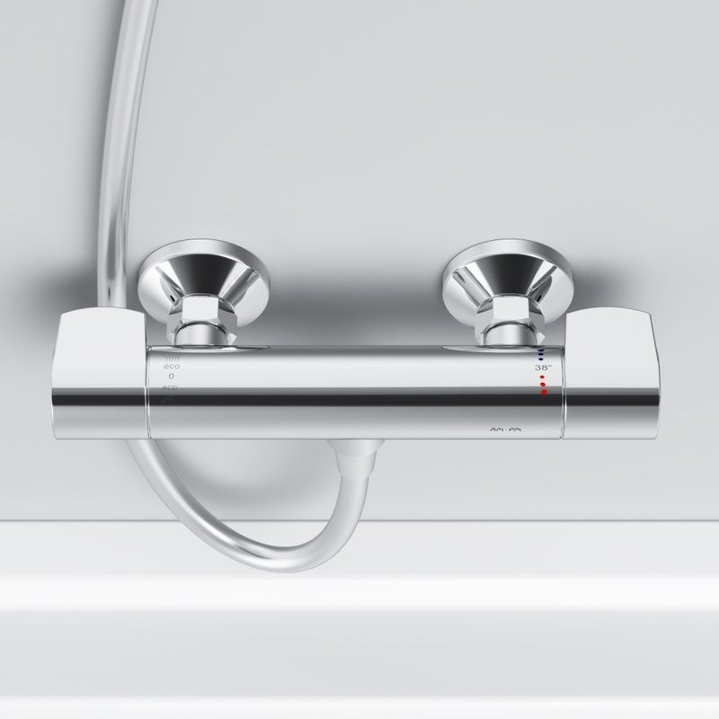 Душевой комплект Термостат AM.PM X-Joy F85A40000, для душа + Гарнитур Gem F0190100, хром