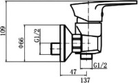 Смеситель для душа D-lin 352 D160352 хром