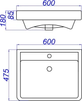 Тумба с раковиной Aqwella Neo 60 подвесная Тумба с раковиной Aqwella Neo 60 подвесная