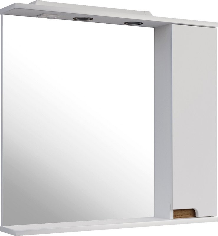 Зеркало ASB-Mebel Вита 80 белое, дуб золотой