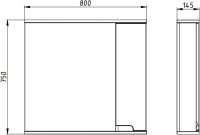 Зеркало ASB-Mebel Вита 80 белое, дуб золотой
