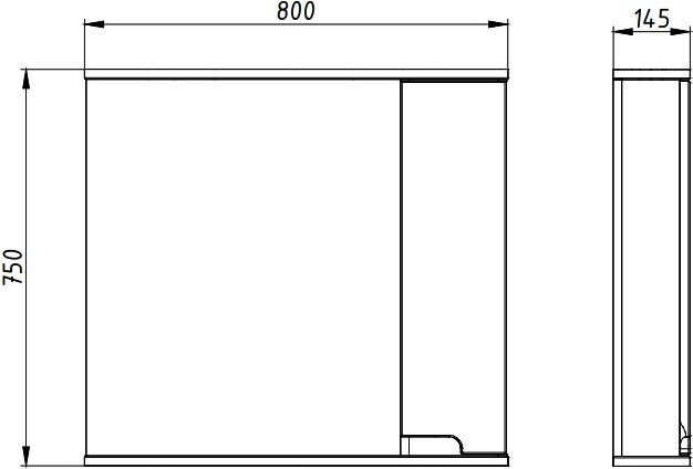 Зеркало ASB-Mebel Вита 80 белое, дуб золотой