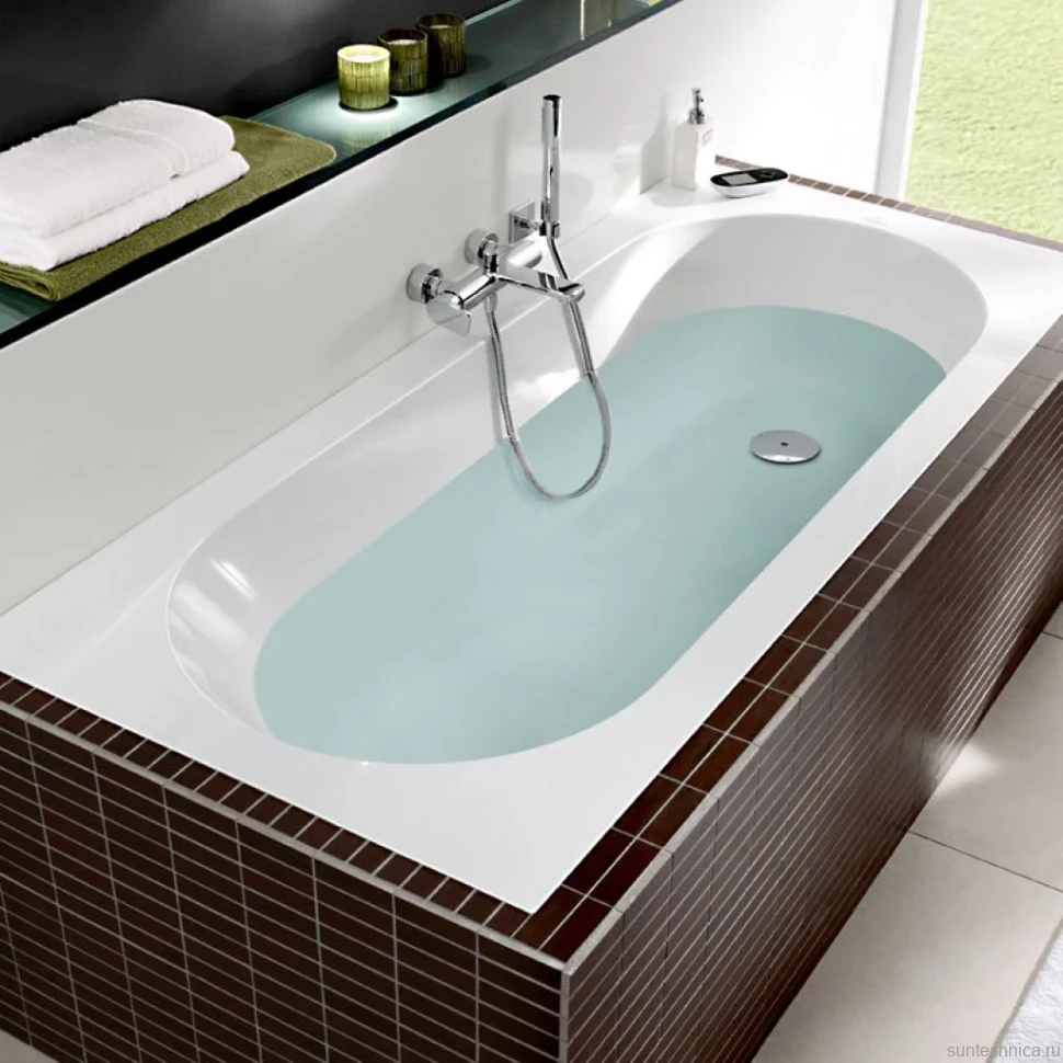 Акриловая ванна Villeroy & Boch Oberon UBQ170OBE2V-01 170x75 см, встраиваемая, цвет альпийский белый, на ножках