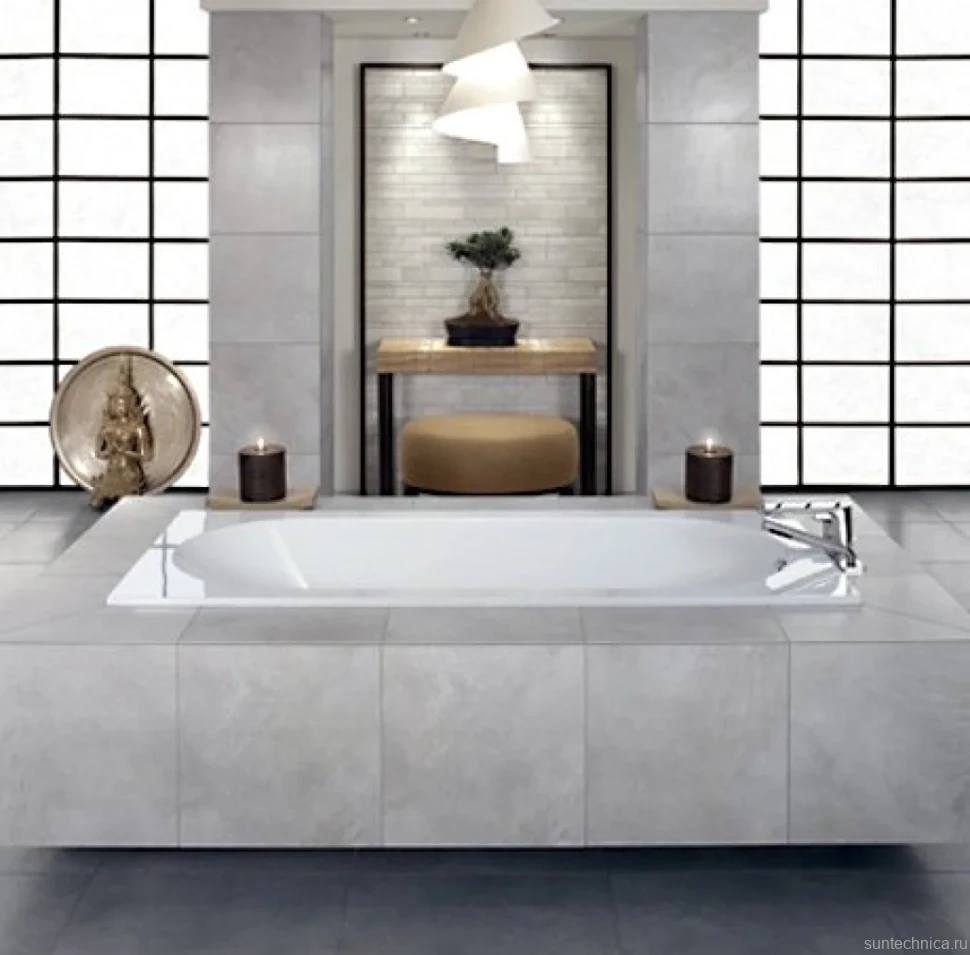 Акриловая ванна Villeroy & Boch Oberon UBQ170OBE2V-01 170x75 см, встраиваемая, цвет альпийский белый, на ножках