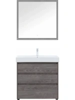 Тумба с раковиной Aquanet Nova Lite 85 напольная, дуб рошелье, 3 ящика