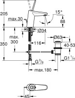 Комплект Раковина Grohe Euro Ceramic + Смеситель Eurodisc Joy 23425000