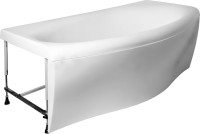 Акриловая ванна Marka One Nega 170x95 см, пристенная, белая, с каркасом