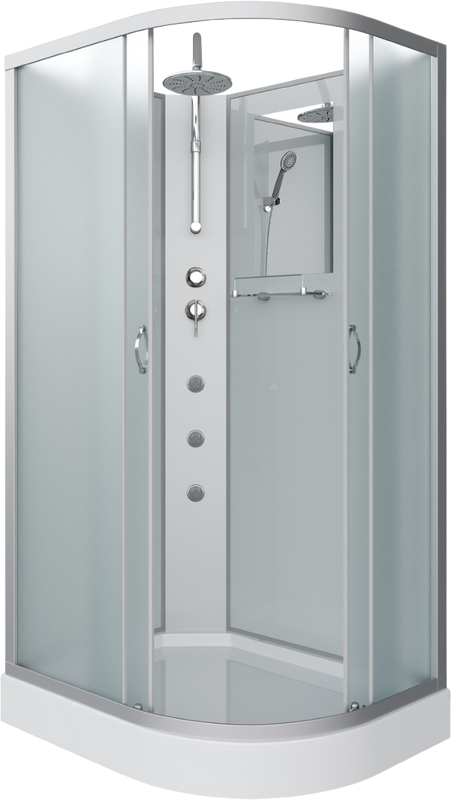 Душевая кабина Niagara Classic NG-3312-14LBKTG 120х80 см, без крыши, с гидромассажем и тропическим душем