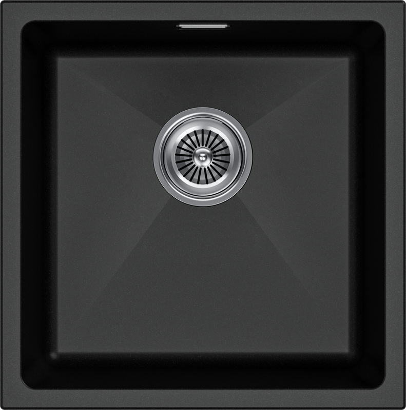 Комплект Мойка Paulmark Lumi LU45-BL черная + Измельчитель Intenso